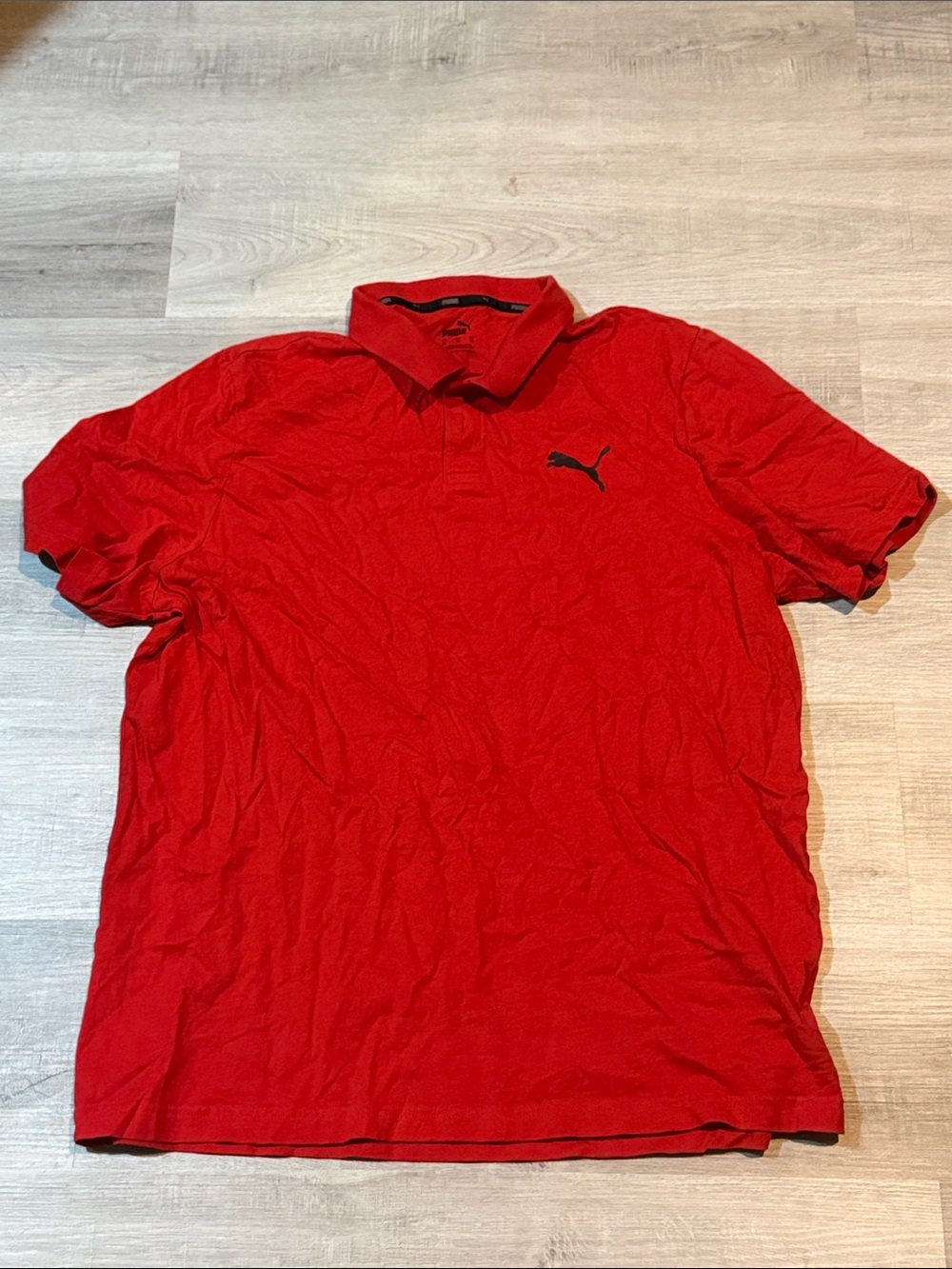Puma Men’s Bright Red Short-Sleeve Polo